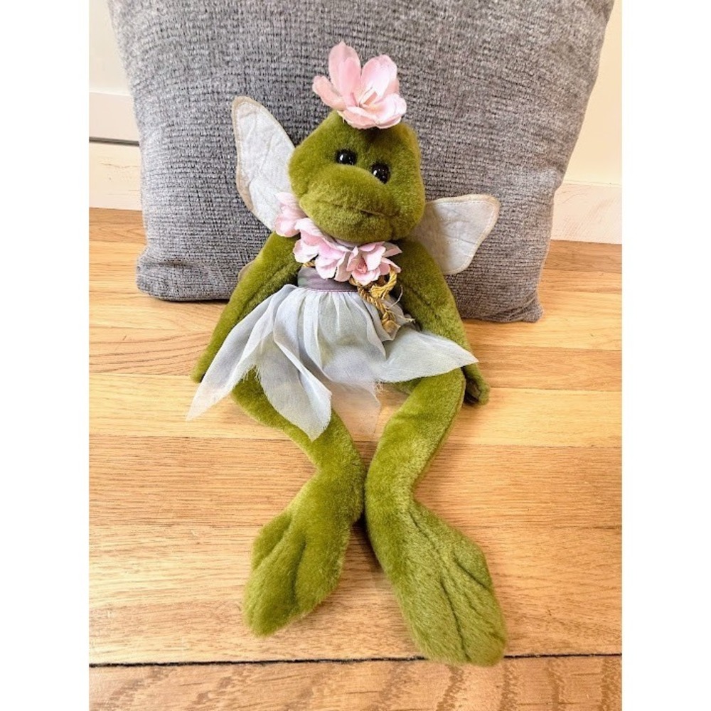 Douglas Fairy Plush Sitting Frog Spring with wings decoration Fairycore